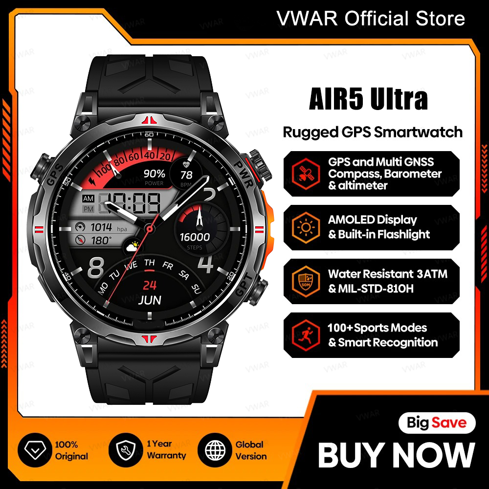 2025 New VWAR GPS Smartwatch 1 - огляд і ціна Watch Vs Smartwatch