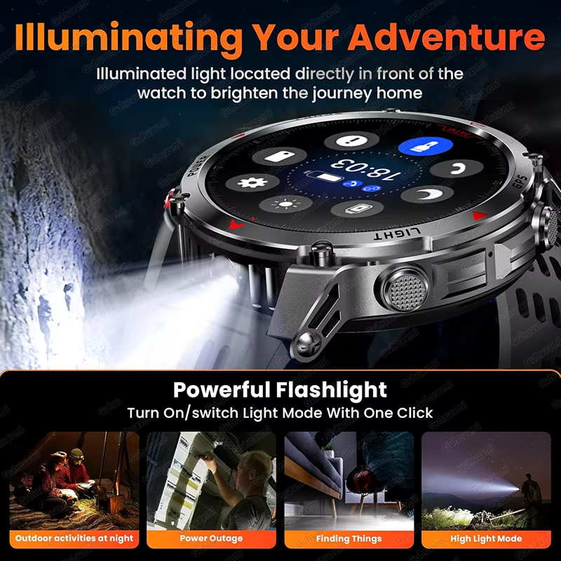 Military 540mAh GPS Smart Watc - огляд і ціна Altimeter Compass Watch