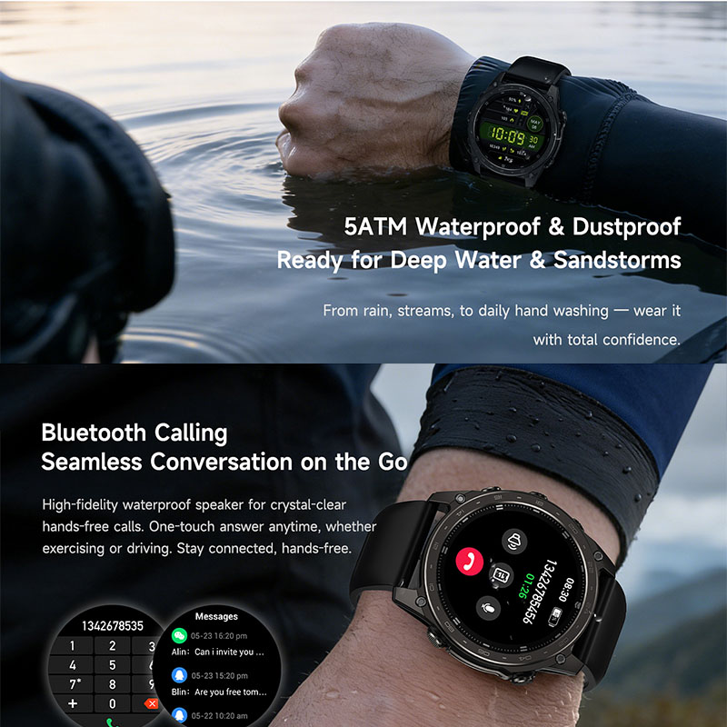 New 5ATM Waterproof Smart Watc - огляд і ціна Altimeter Compass Watch