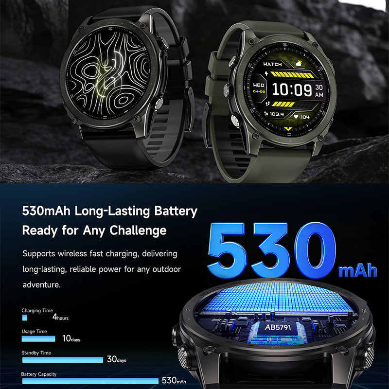 New 5ATM Waterproof Smart Watc - огляд і ціна Altimeter Compass Watch